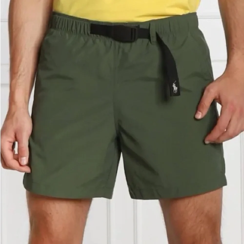 Polo Ralph Lauren Green Shorts Hiking pull on With belt men's S Water Resistant